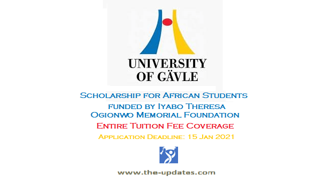 Scholarship for African Students at University of Gävle Sweden