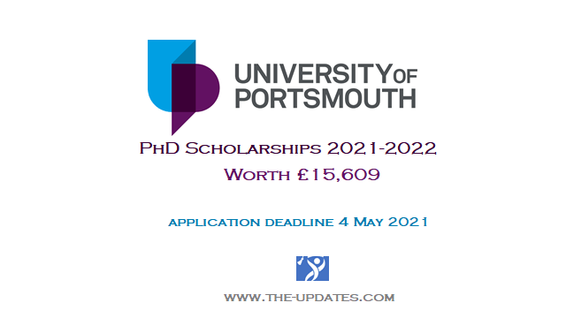 PhD Scholarships at University of Portsmouth UK 2021-2022