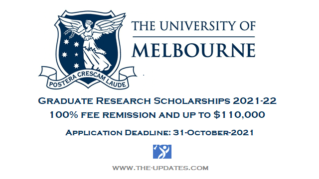 Graduate research scholarships university of melbourne 2021-22