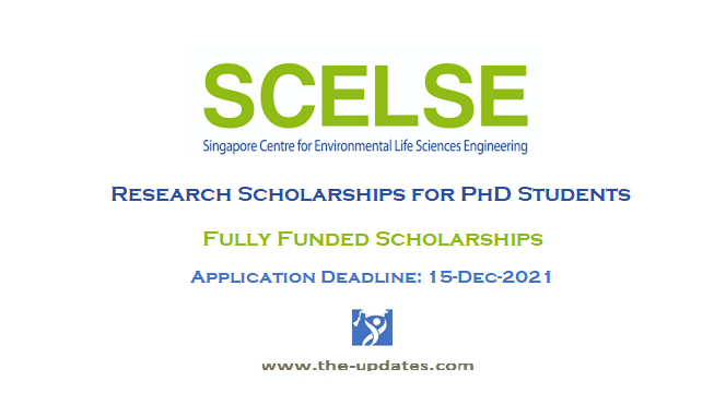 SCELSE PhD research scholarships singapore