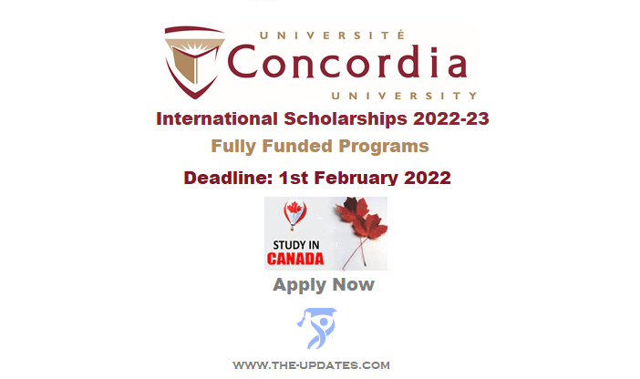 International Scholarships at Concordia University Canada 2022