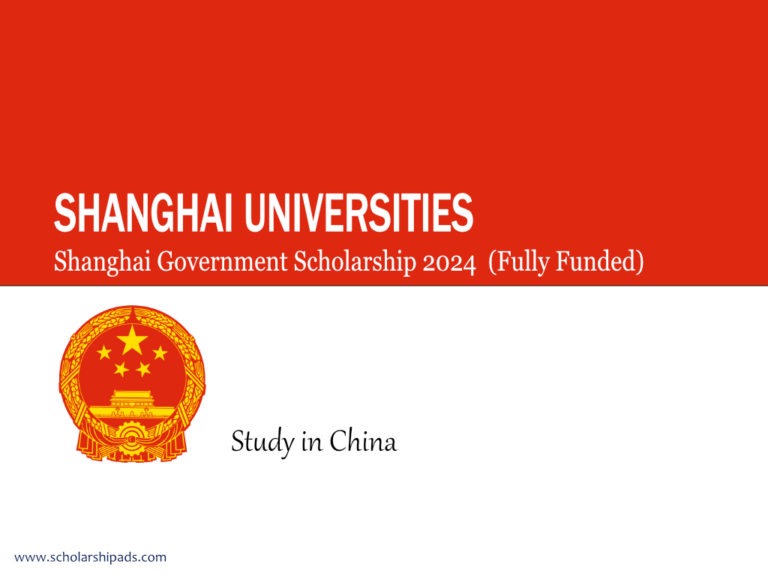 Shanghai Government Scholarship 2024