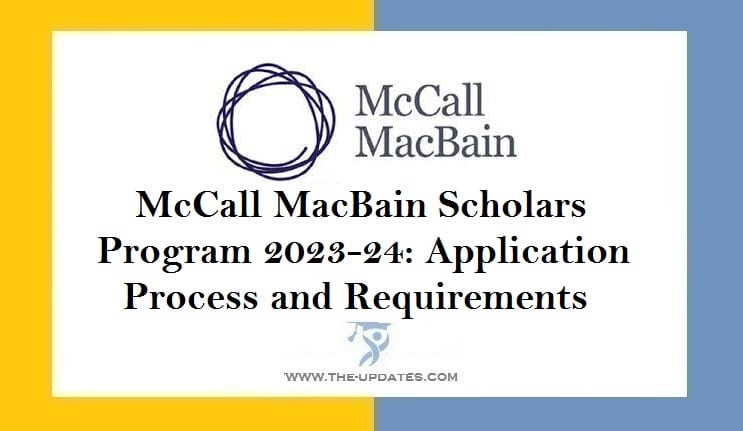 McCall MacBain Scholars Program 2023-24 Application Process and Requirements