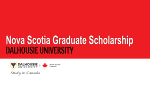 NOVA SCOTIA GRADUATE SCHOLARSHIP