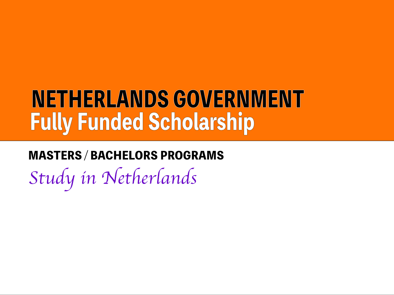 Netherlands Government Scholarships