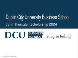 John Thompson Scholarship 2024 Ireland