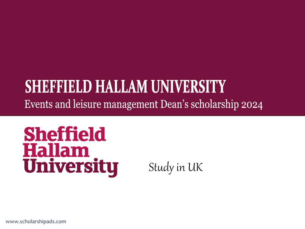 Events and leisure management Dean’s scholarship 2024