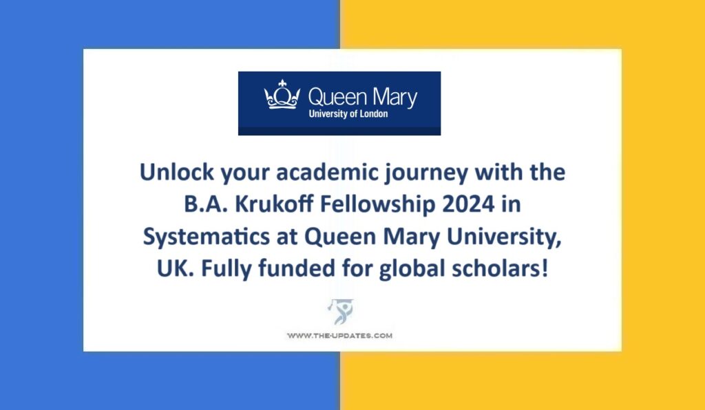 Bentham-Moxon Trust B.A. Krukoff Fellowship Bursary in Tropical African Botany, UK