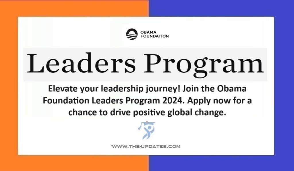 Obama Foundation Leaders Program 2024, USA