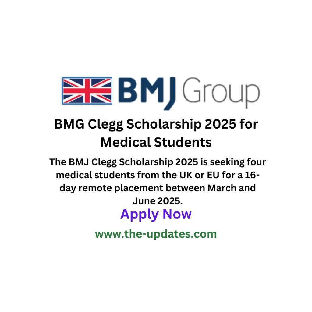 BMG Clegg Scholarship 2025 for Medical Students