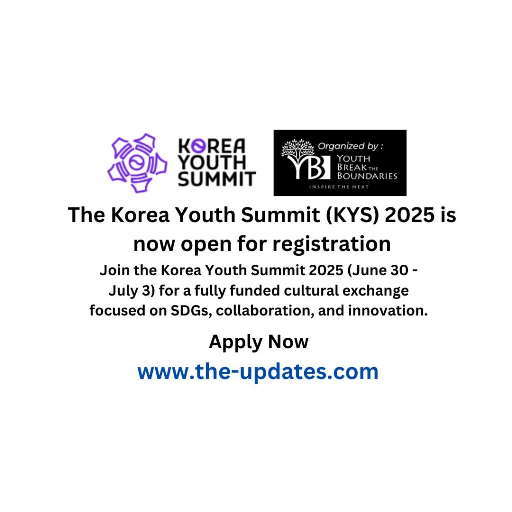 The Korea Youth Summit (KYS) 2025 is now open for registration