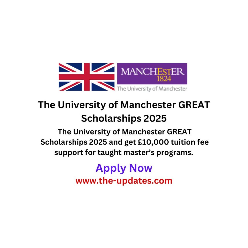 The University of Manchester GREAT Scholarships 2025