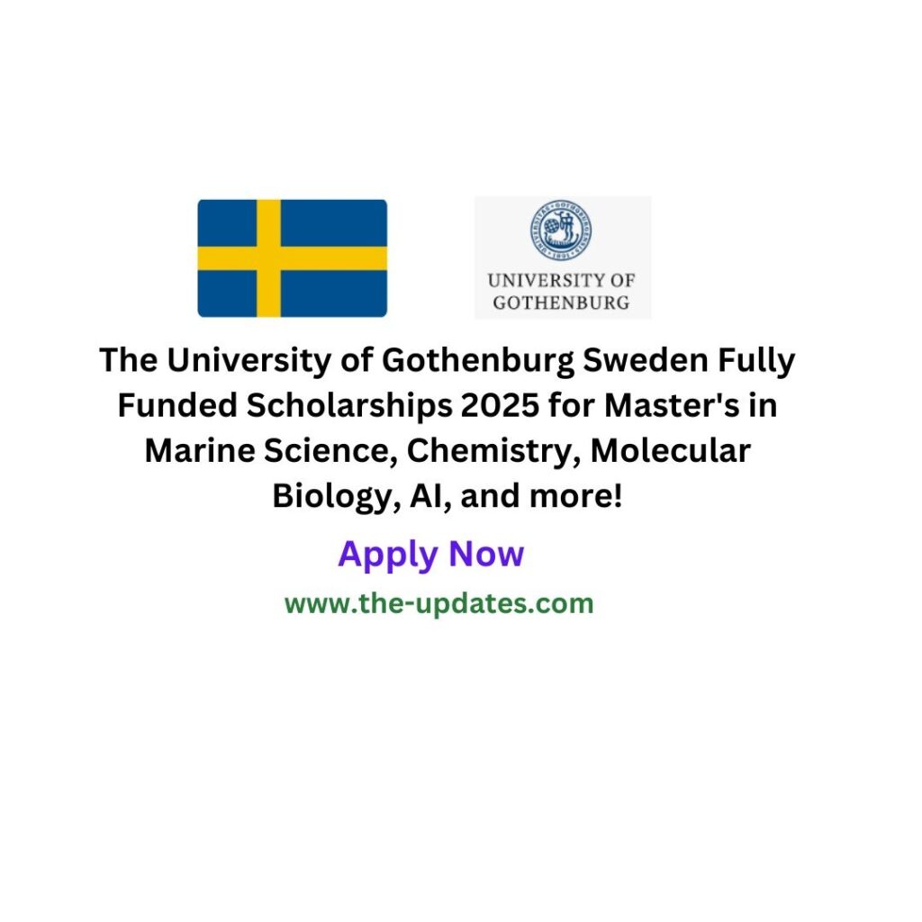 University of Gothenburg Fully Funded Scholarship 2025