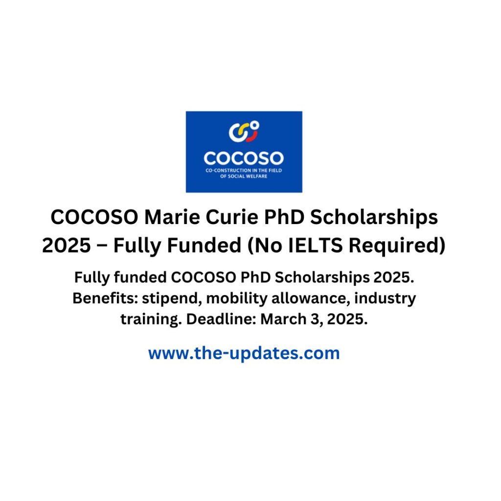 COCOSO Marie Curie PhD Scholarships 2025