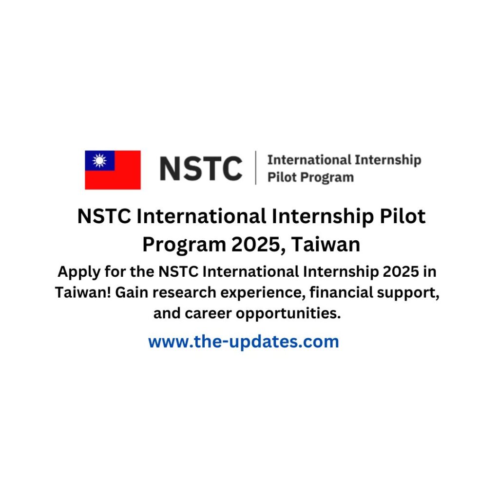 NSTC International Internship Pilot Program 2025, Taiwan